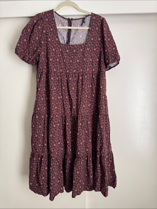 Madewell Dresses & Skirts - Madewell Aidy Square-Neck Tiered Midi Dress in Orchard Floral size 14